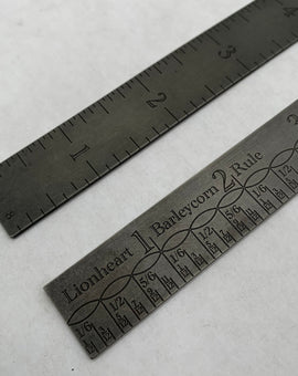 6” Titanium Barleycorn ruler