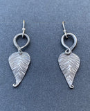Forged Silver Leaf Earrings